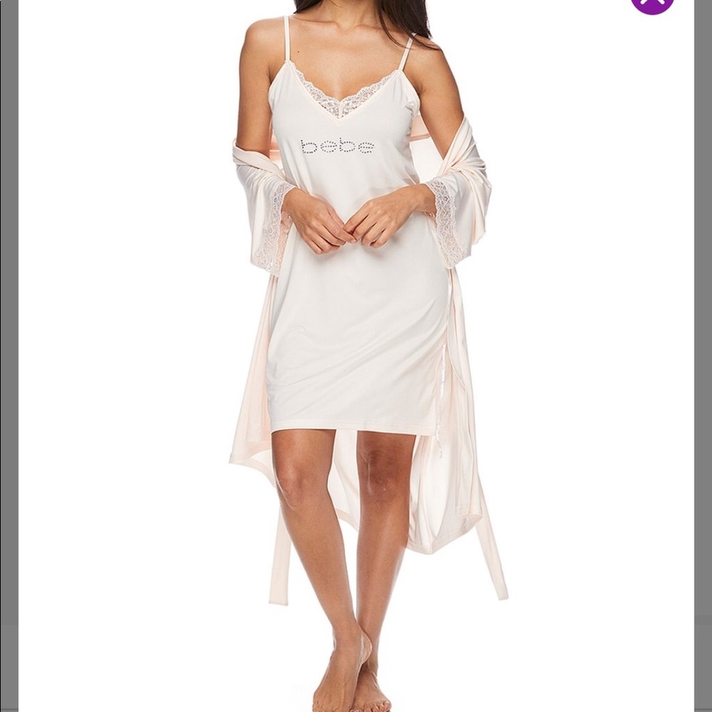 Logo chemise and robe set from bebe